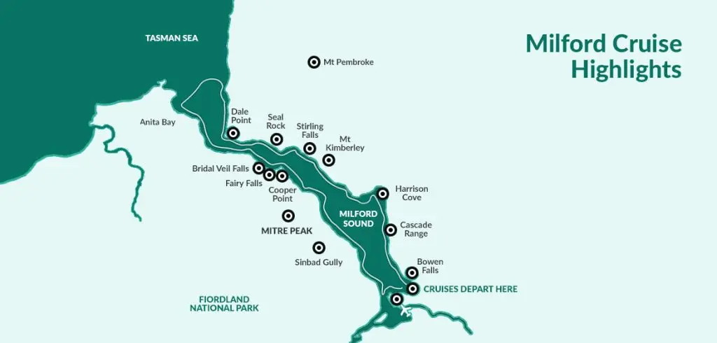 Milford Sound Cruise Map